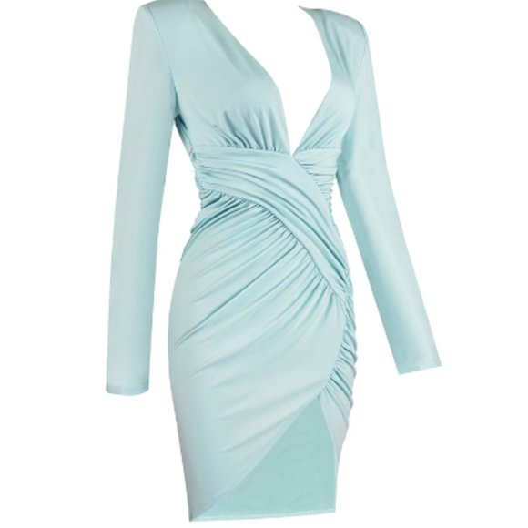 Deep V waist evening dress - Picture 5 of 9